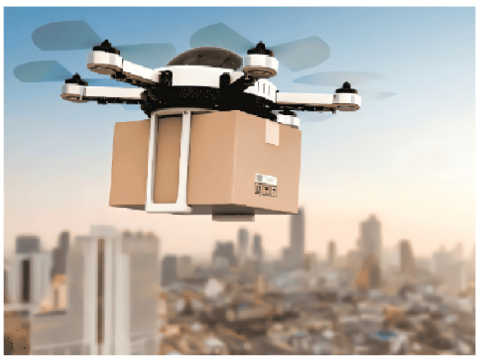 Рис. 6. Доставка грузов воздушными дронами