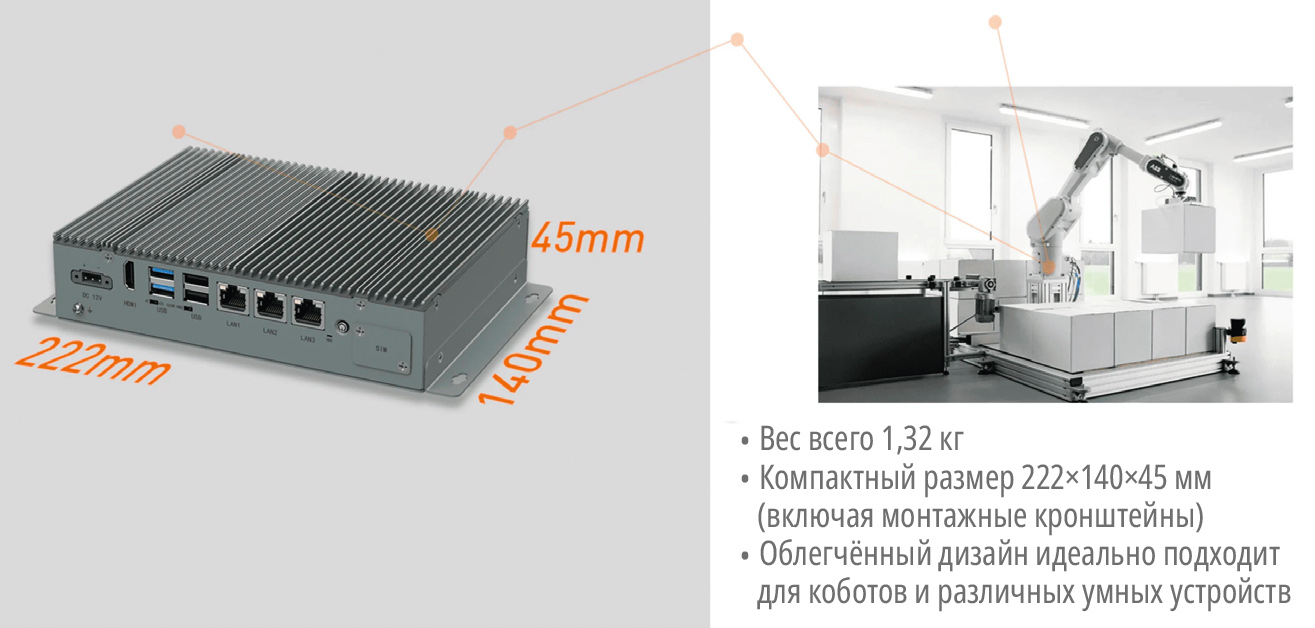 Рис. 3. Преимущества компактного дизайна KMDA-2631
