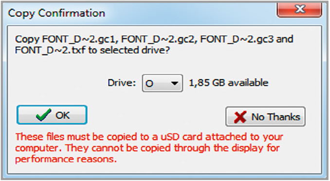 Рис. 14. Окно выбора носителя для копирования данных мультимедиа