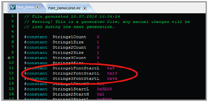Рис. 16. Заголовочный файл констант ViSi-проекта