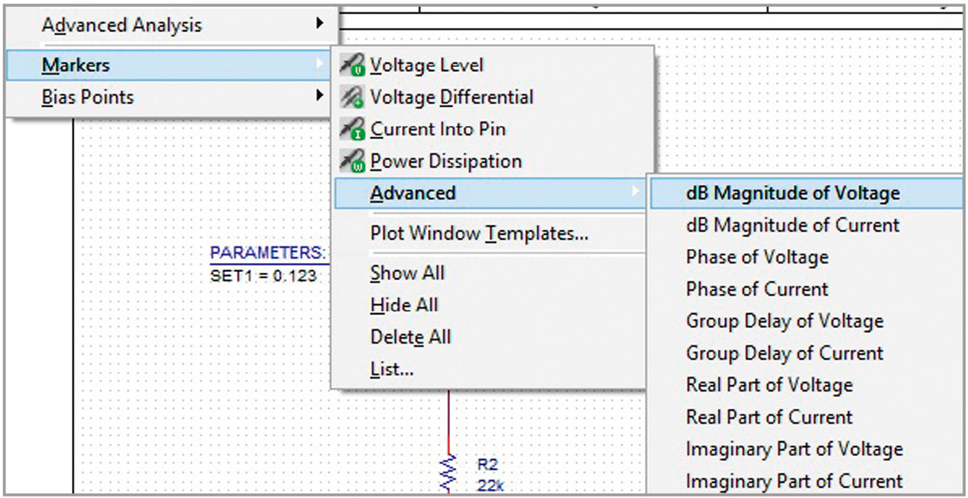 Рис. 14. Размещение маркера амплитуды в логарифмических единицах