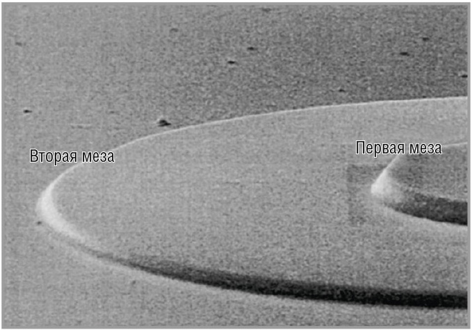 Рис. 12. Микрофотография мезоструктуры VCSEL после сухого травления