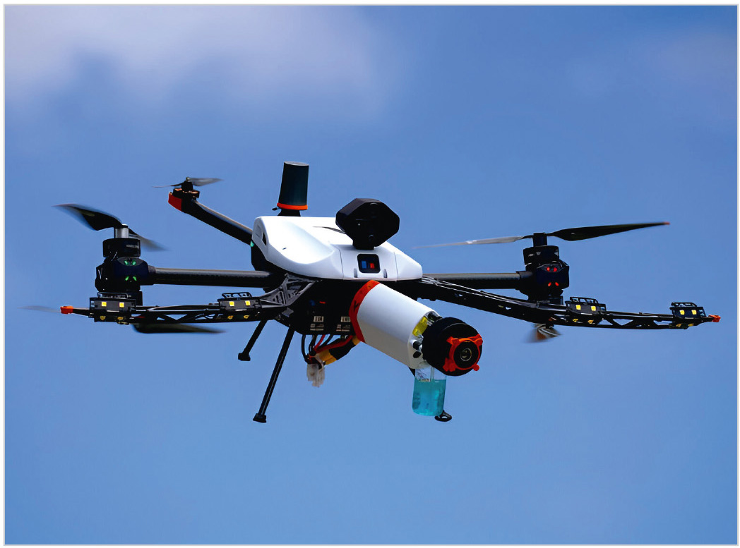 Рис. 4. Внешний вид дрона-манипулятора для забора проб воды