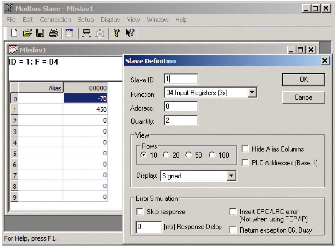 Рис. 6. Окно отладочной программы
