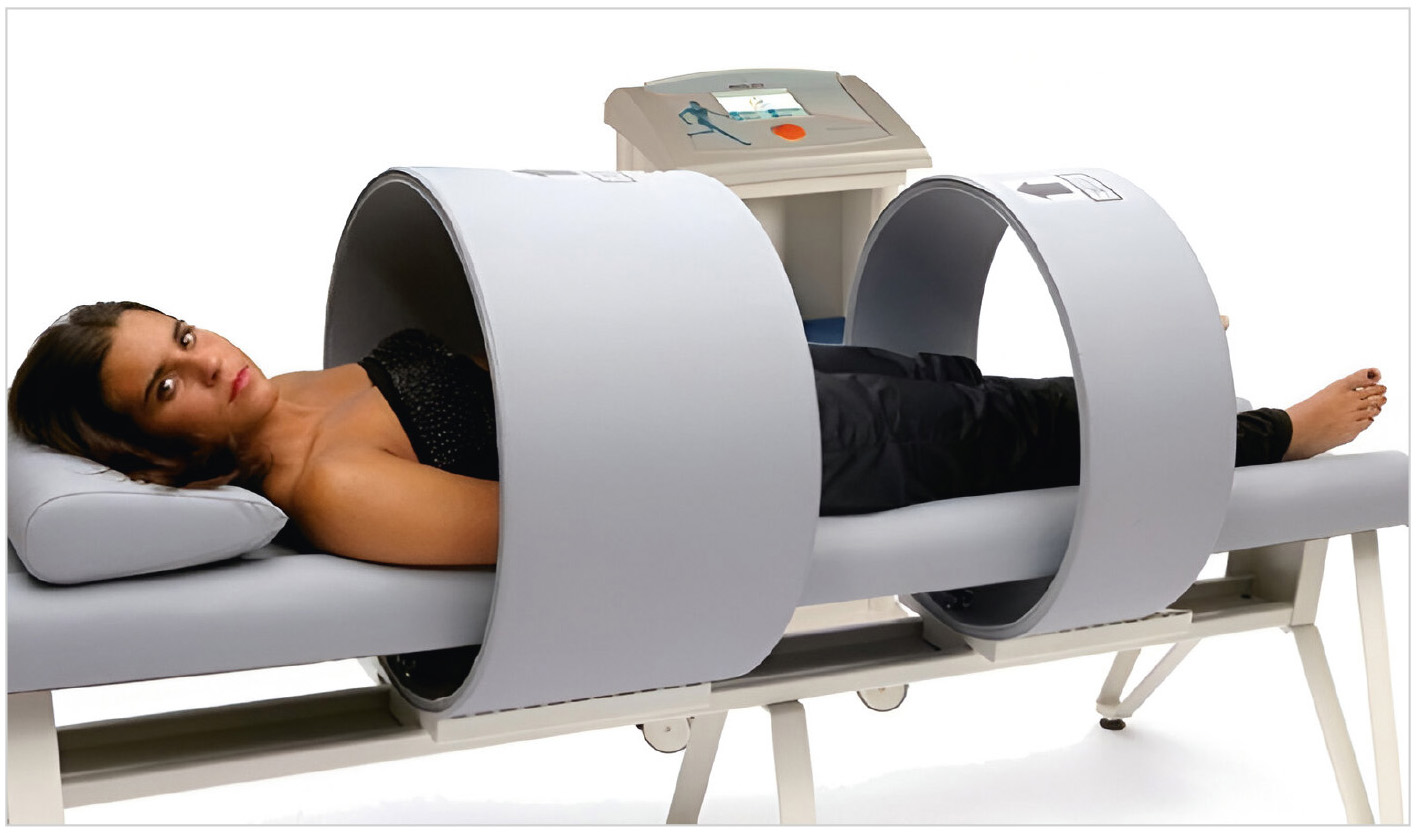 Рис. 9. Размещение пациента на кушетке (из состава Magnetomed 8400)