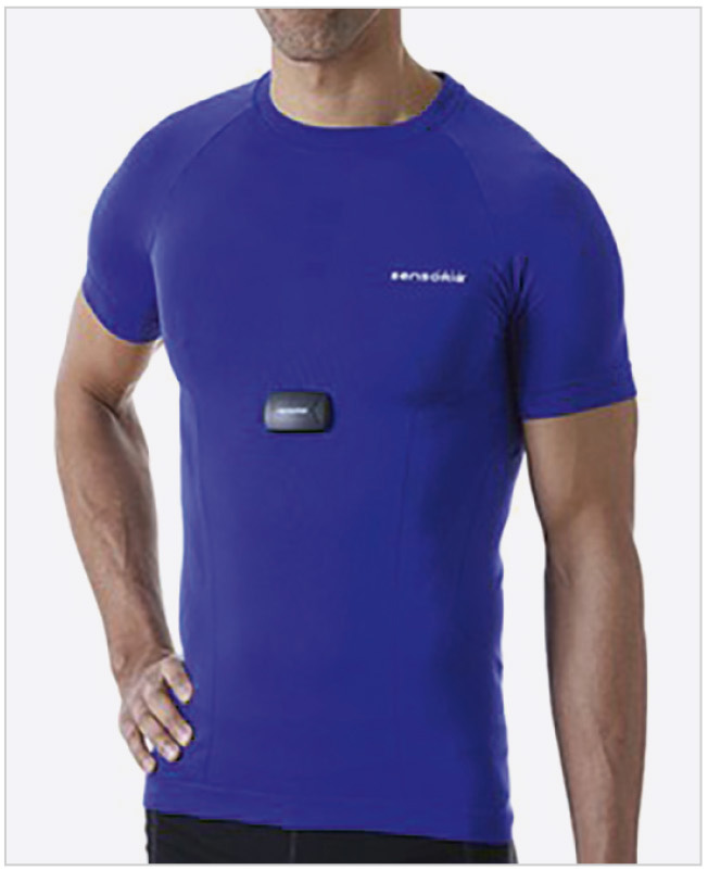 Рис. 9. Вид футболки с датчиками контроля разных параметров