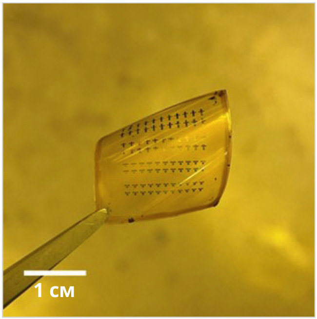 Рис. 6. Элементы фотоструктурированных плёнок ZrO2 и структуры MIS