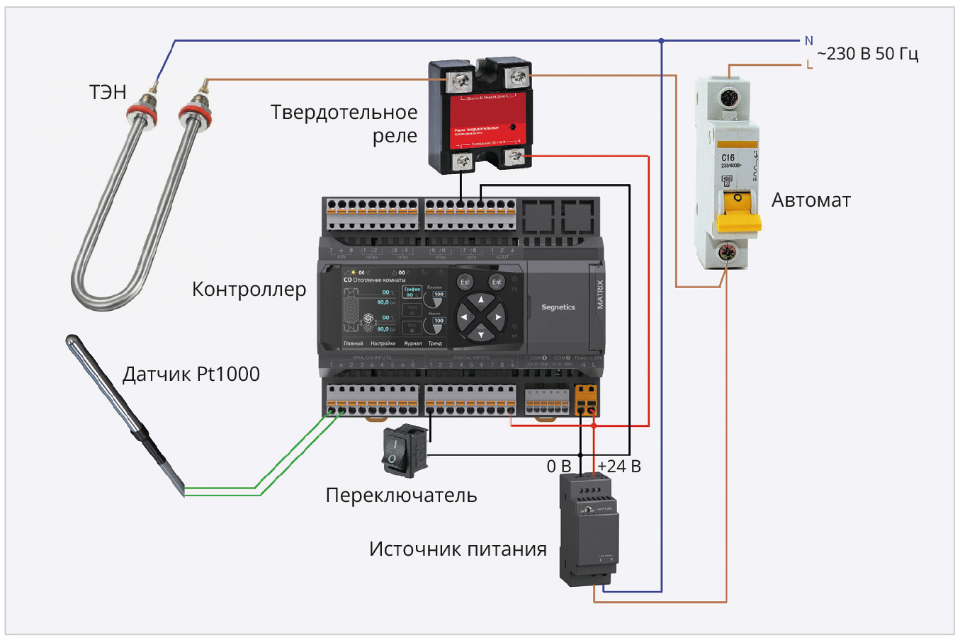 Рис. 2. Схема регулятора температуры воды