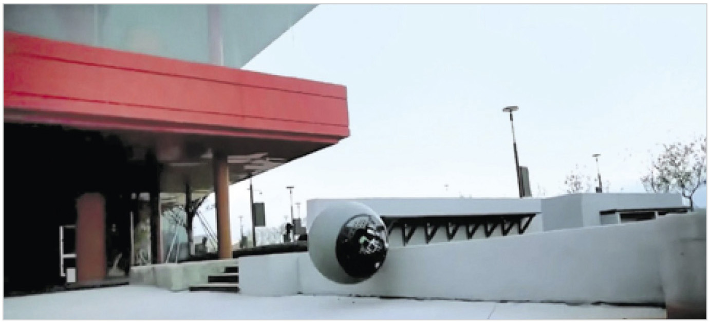 Рис. 2. Зафиксированный момент подпрыгивания устройства