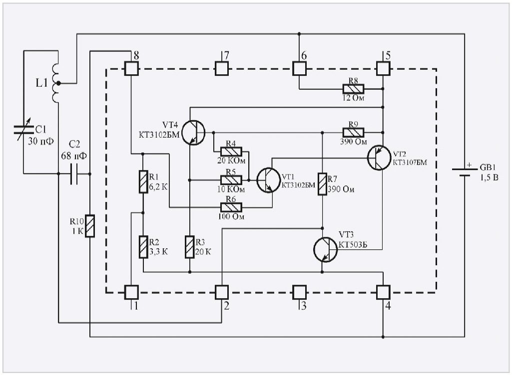 Рис. 19. Схема электрическая принципиальная высокочастотного генератора