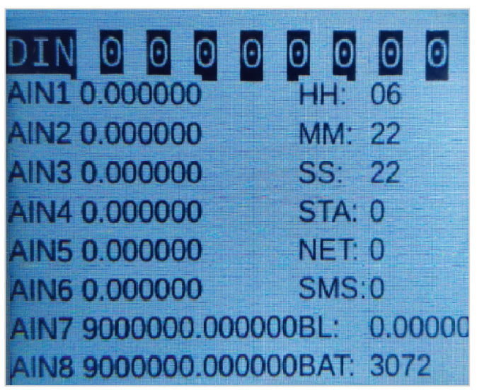 Рис. 1. Экран тестовой программы ПЛК