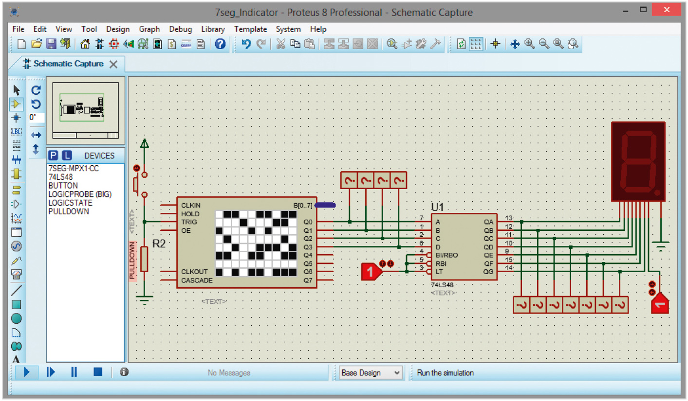 Проектирование устройств вывода информации с использованием цифрового  генератора шаблона в Proteus 8.11. Часть 2